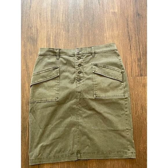 Pilcro & The Letterpress  Size 8 Army Green Skirt - Picture 1 of 5